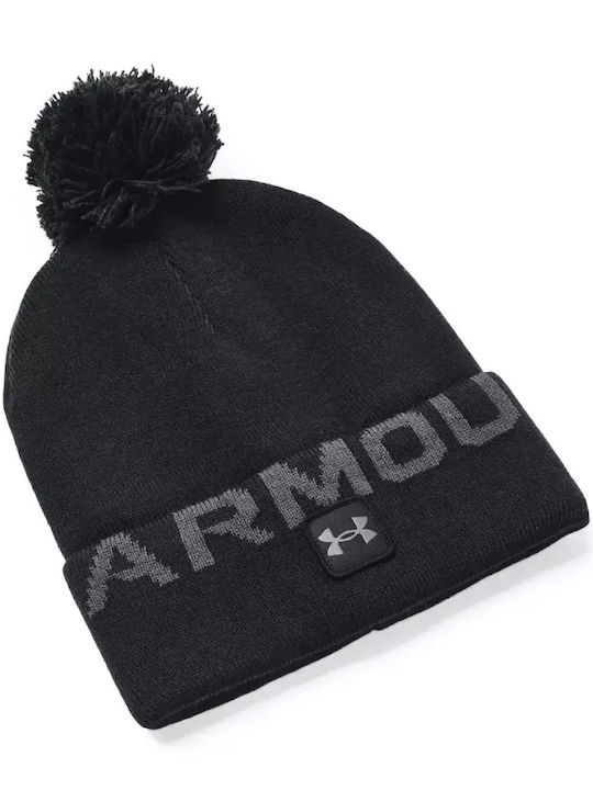 Under Armour Halftime Pom Pom Beanie Ανδρικός Fleece Σκούφος σε Μαύρο χρώμα