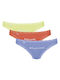 Sloggi 24/7 Weekend H Cotton Women's Brazil 3Pack with Lace Light Green-Orange-Lilac