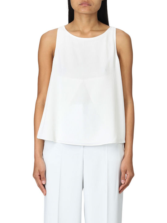 Emporio Armani Women's Summer Blouse Sleeveless White