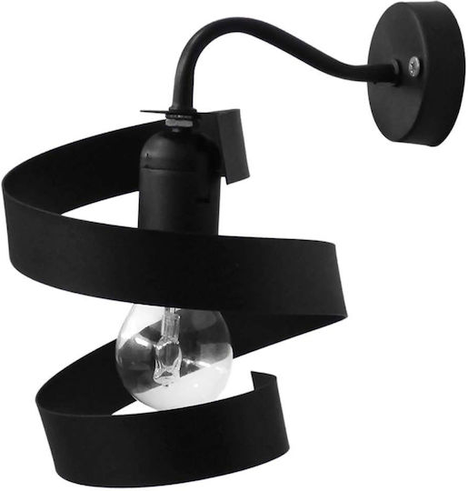 Heronia Flexi-01AP Modern Leuchte Wand mit Fassung E27 Schwarz 15x22cm