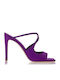 Sante Fabric Women's Sandals Purple with Thin High Heel 23-245-02