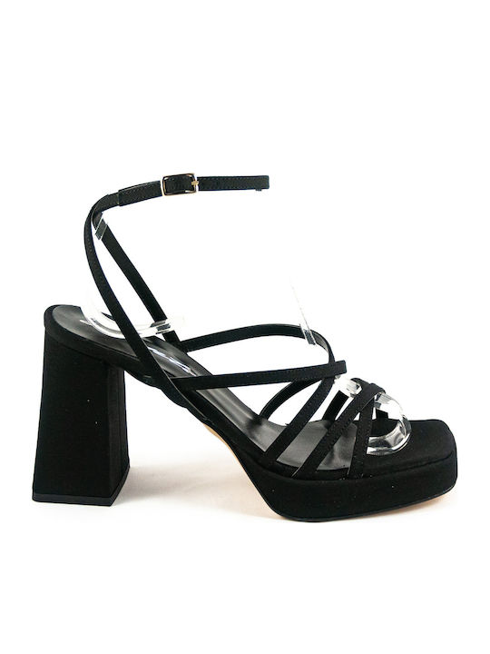 Fabric Sandals Black