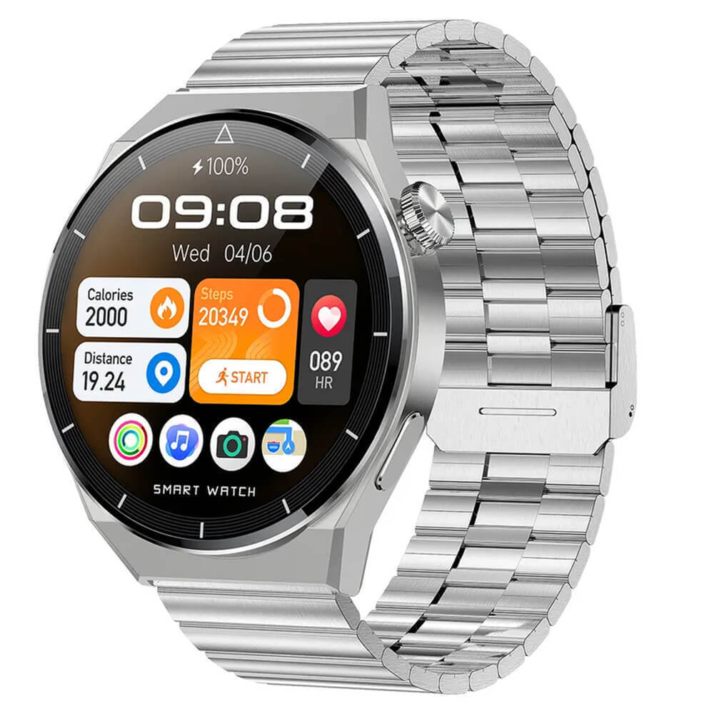Microwear Gt3 Max 46mm Smartwatch με Παλμογράφο (Ασημί) | Skroutz.gr