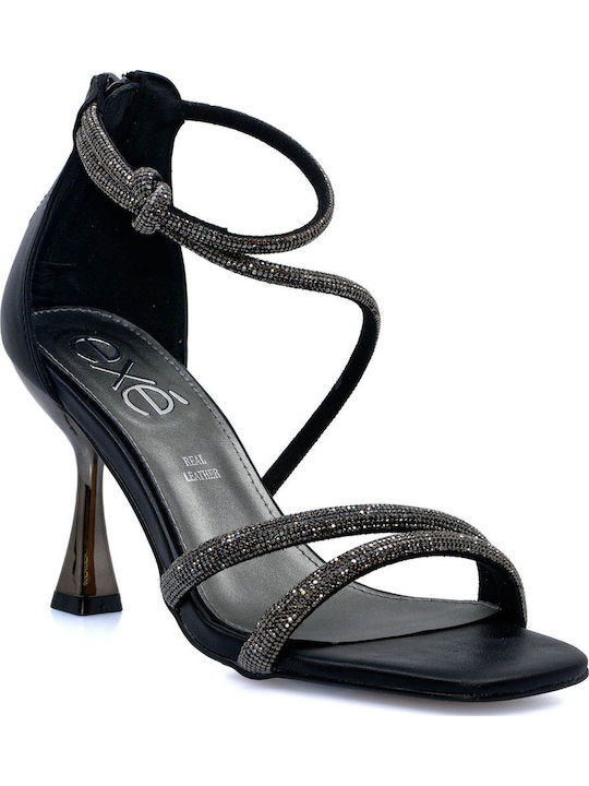 Exe Alberta Anatomic Sandals with Strass Black