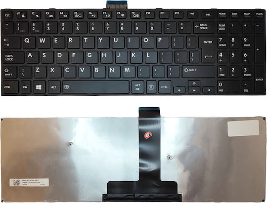 Tastatură Laptop Pentru Toshiba Cu Cadru Și Dispunere Engleză (UK) În Culoare Neagră