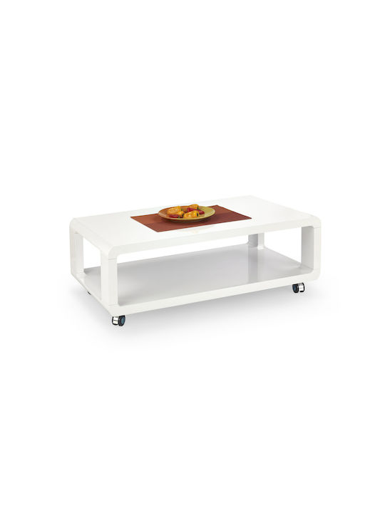 Law Rectangular Wooden Coffee Table White L105xW58xH38cm 60-20708