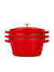 Zwilling J.A. Henckels Staub La Cocotte Комплект Саксии От Чугун Червен 3 Части