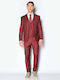 Men's Summer Suit Slim Fit Burgundy