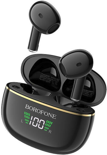 Borofone BW30 Cheerful Earbud Bluetooth Handsfree Ακουστικά με Θήκη Φόρτισης Μαύρα