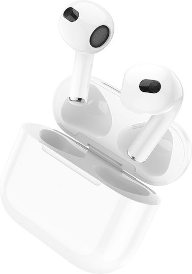 Borofone BW26 Earbud Bluetooth Handsfree Ακουστικά με Θήκη Φόρτισης Λευκά