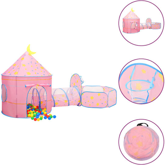 vidaXL vidaXL Play Tent Tunnel Pink for 3 Years and Older