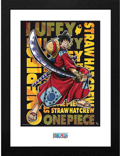 Abysse One Piece Luffy In Wano Frame Wooden 30x40cm