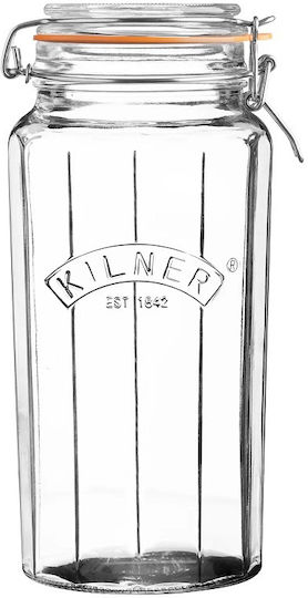 KIlner Kilner Βάζο Γενικής Χρήσης με Αεροστεγές Καπάκι Γυάλινο Διάφανο 1800ml