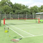 vidaXL Tennisnetz Schwarz / Rot 600x100x87cm