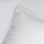 Borea Striped Satin Хотелско Чаршаф Бял Единично 160x240см. 1бр