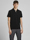 Jack & Jones Bluza Bărbătească cu Mânecă Scurtă Polo Black