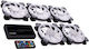 Gelid Solutions Amber 8 Pro Bundle Корпусен вентилатор 120мм с RGB осветление и връзка 4-изводна ШИМ 5бр Черен