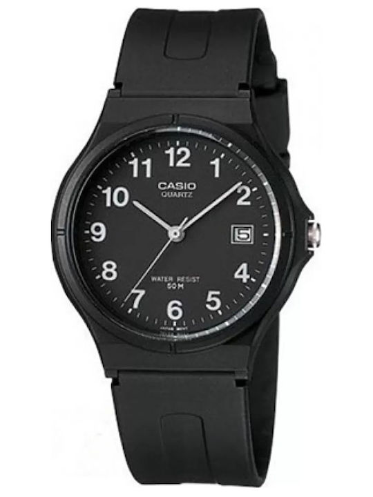 Casio Men's Watch 39mm Battery with Black Rubbe...
