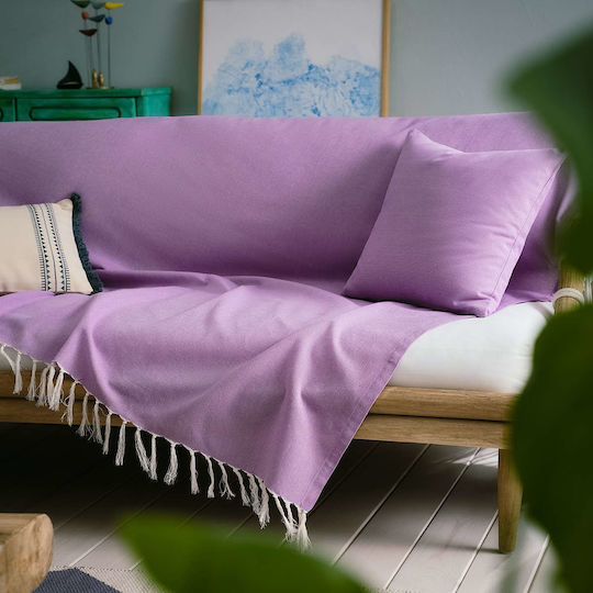 Gofis Home Eartha 372 Ριχτάρι Τριθέσιου Καναπέ 180x310εκ. 19 Lilac