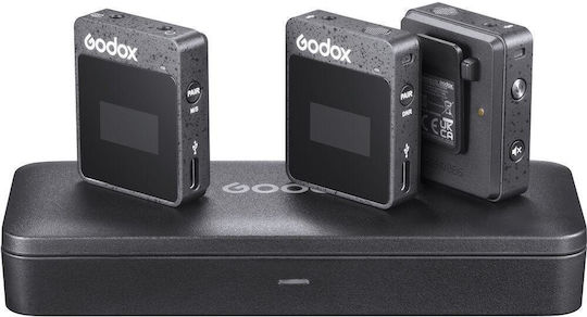Godox MoveLink II M2 Комплект Безжично Микрофон Πέτου, Clip On Журналистически в Черен Цвят