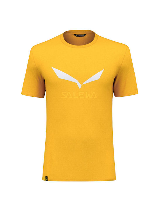 Salewa T-shirt Bărbătesc cu Mânecă Scurtă Gold Melange