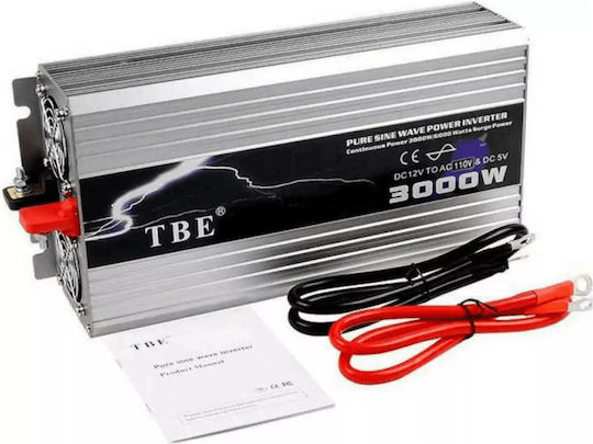 TBE TBE Invertor Auto Modificat Sine Wave 3000W pentru Convertirea 12V DC în 220V AC