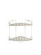 Aria Trade Corner Wall Mounted Bathroom Shelf Metallic with 2 Shelves 20x20x23cm