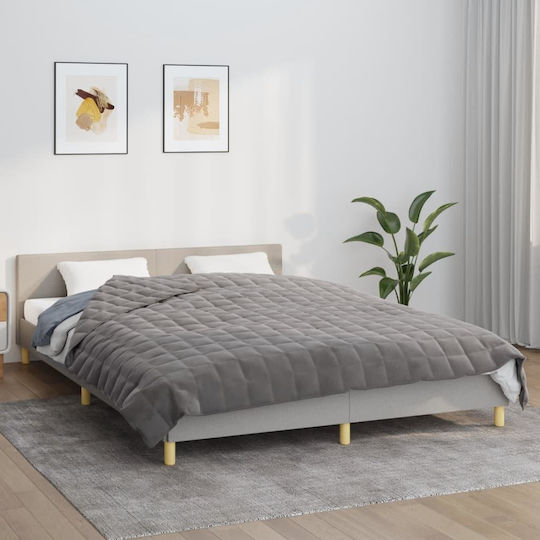 vidaXL Pătură De Gravitație Superdublă 220x240cm Gri