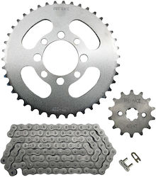 KIT LANȚ ȘI PINION KAWASAKI ZX 130 420-108L 42T 14T EK CONSOLIDAT