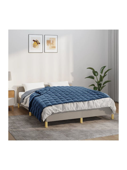 vidaXL Κουβέρτα Βαρύτητας Καναπέ 138x200εκ. Μπλε 350791