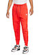 Nike Men's Fleece Sweatpants with Rubber Red