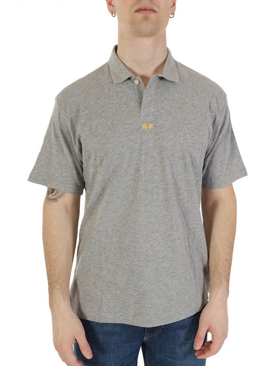 La Martina Men's Short Sleeve Blouse Polo Gray