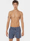 Ekew Men's Swimwear Shorts Navy Blue with Patterns