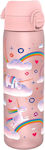 Ion8 Unicorn & Rainbow Kids Water Bottle Plastic Pink 500ml