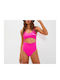 Ellesse Open Back Monokini Swimsuit Pink