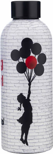 Graffiti Banksy's Bottle Thermos Stainless Steel 500ml Flying Girl