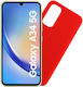 Volte-Tel Back Cover Σιλικόνης με Λουράκι Κόκκινο (Galaxy A34)