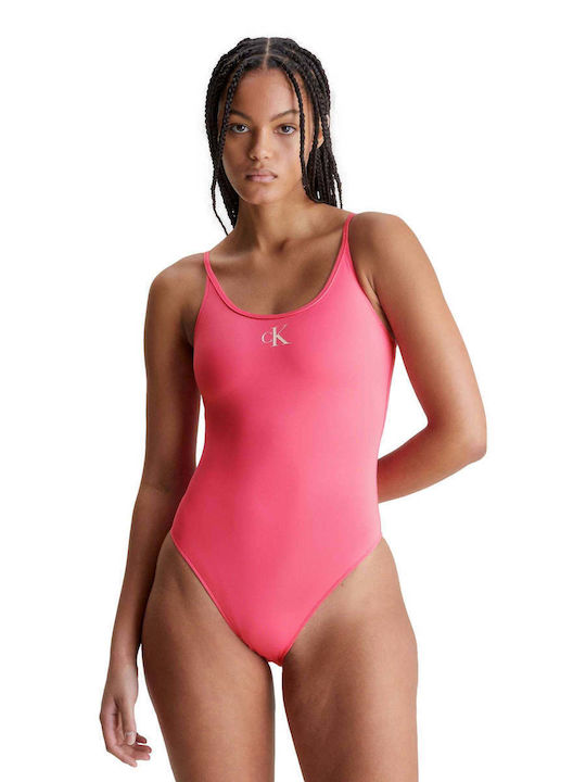 Calvin Klein One-Piece Swimsuit Pink Flash