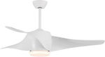 Eurolamp Deckenventilator 132cm mit Licht und Fernbedienung Weiß