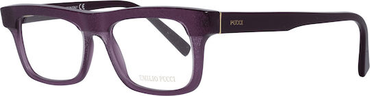 Emilio Pucci Women's Acetate Purple Prescription Eyeglass Frames EP5028 083