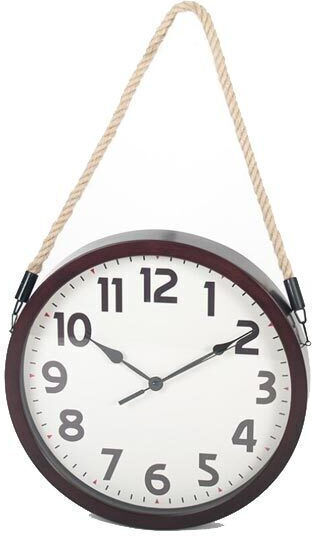 Wall Clock Plastic Coffee 35.5x57cm