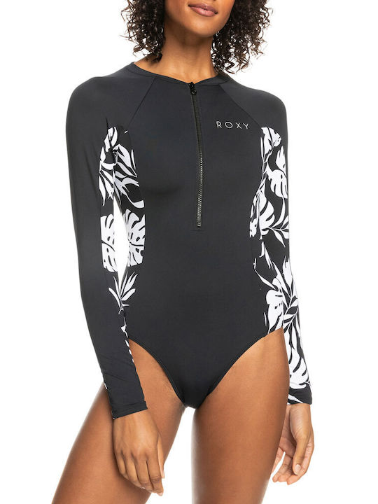 Roxy Athletic One-Piece Swimsuit Black