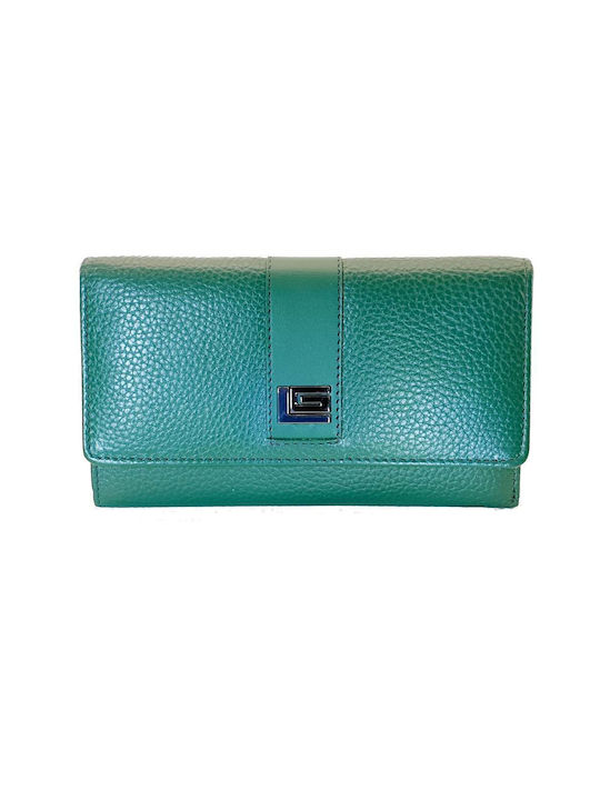 Guy Laroche 23513 Large Leather Women's Wallet with RFID Green
