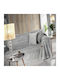 Guy Laroche Marvin Dreisitzer-Sofa Wurf Chenille 180x300cm Graues Herstellerfarbe