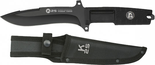 K25 Full Tang Messer Schwarz in Hülle
