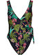 Badeanzug NIGHT SKY TROPICAL FLOWERS
