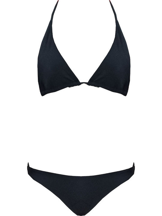 Set Bikini 3 Τεμαχίων Τριγωνάκι & Brazil Μαύρο