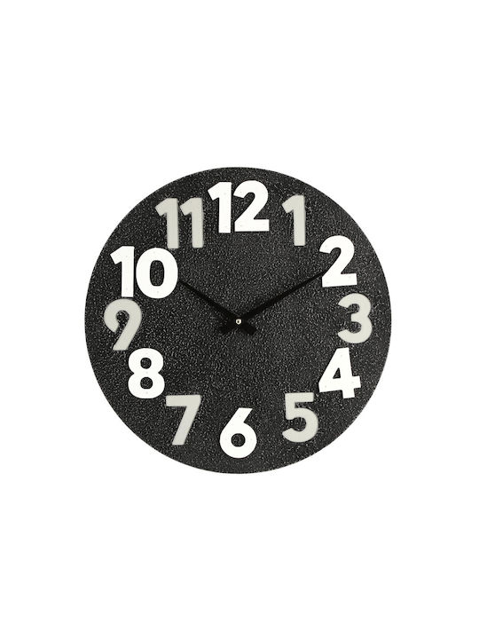 Bizzotto Timing Ceas de Perete Lemn Negru Ø40cm