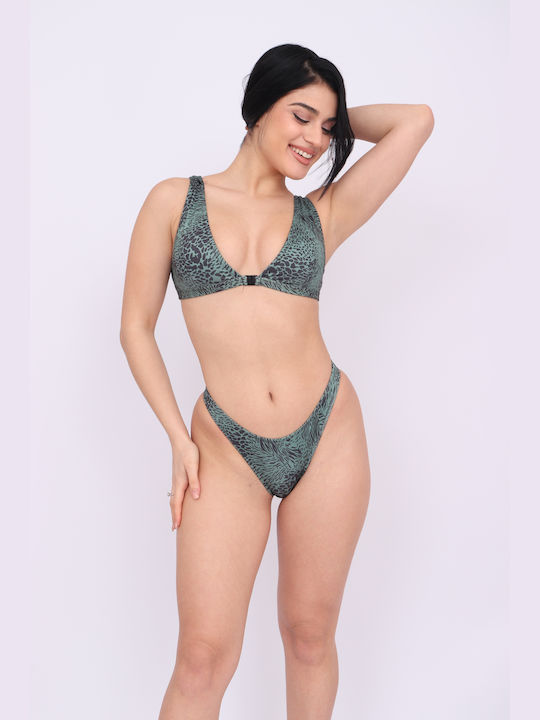 Set bikini Leopard-VERDE