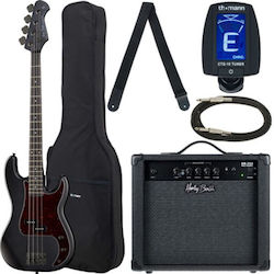 Harley Benton 4χορδο Ηλεκτρικό Μπάσο PB-20 SBK Bundle